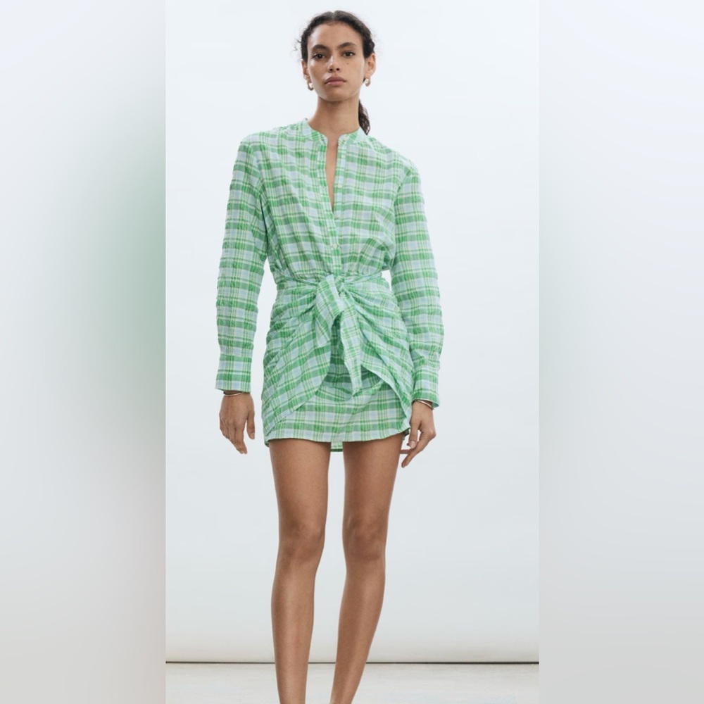 NWT MANGO CHECKERED MINI DRESS